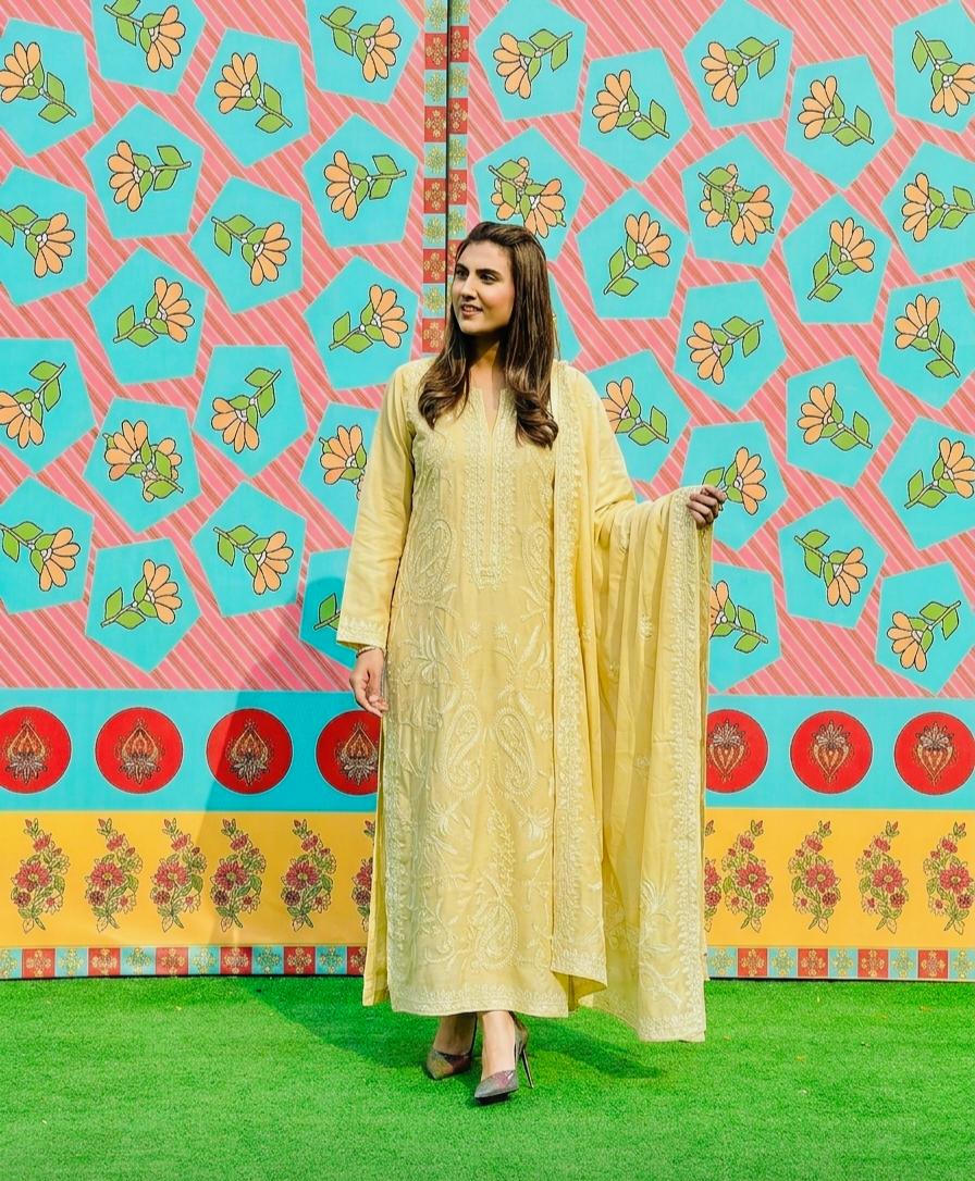 Premium Cotton Silk 3-Piece Suit with Doori & Aar Work