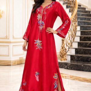 Scarlet Embroidered Organza Dupatta Dress