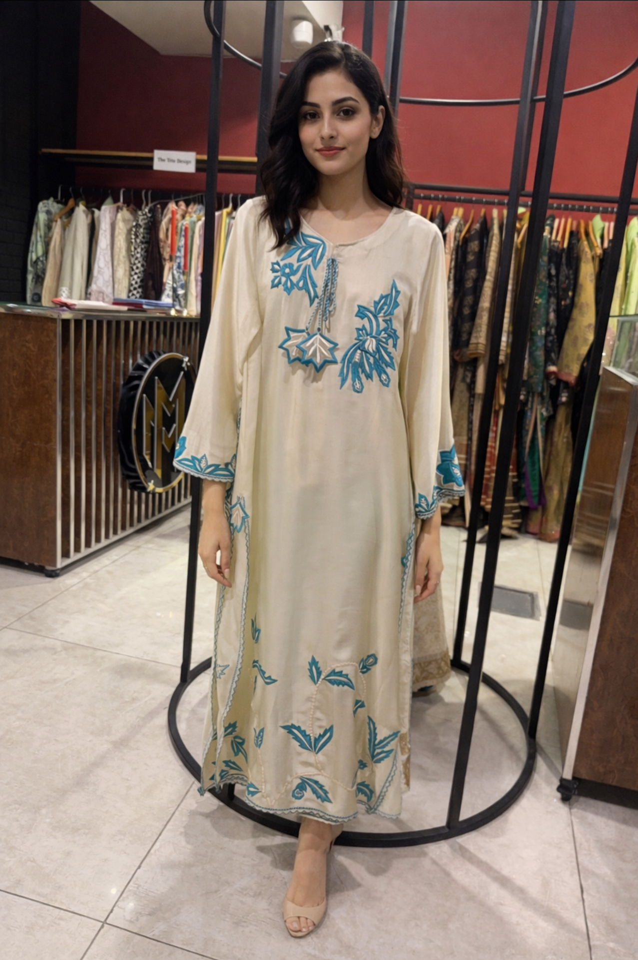 Luxury Sheesha Silk 3-Piece Embroidered Suit